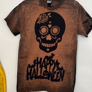 Halloween hand made bleached shirt medium